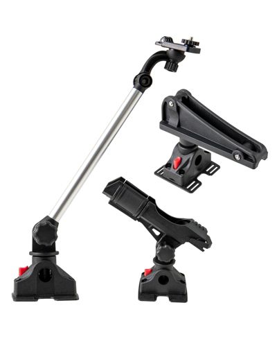360 Rotatable Fishing Boat Kayak Accessory Set of 3 Rod Holders for Anglers