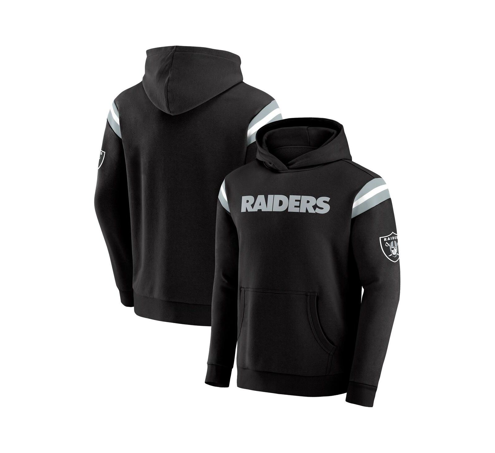 Darius Rucker Collection by Fanatics Men's Black Las Vegas Raiders Football Washed Pullover Hoodie