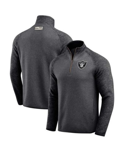 Darius Rucker Collection by Fanatics Men's Black Las Vegas Raiders Tonal Quarter-Zip Jacket