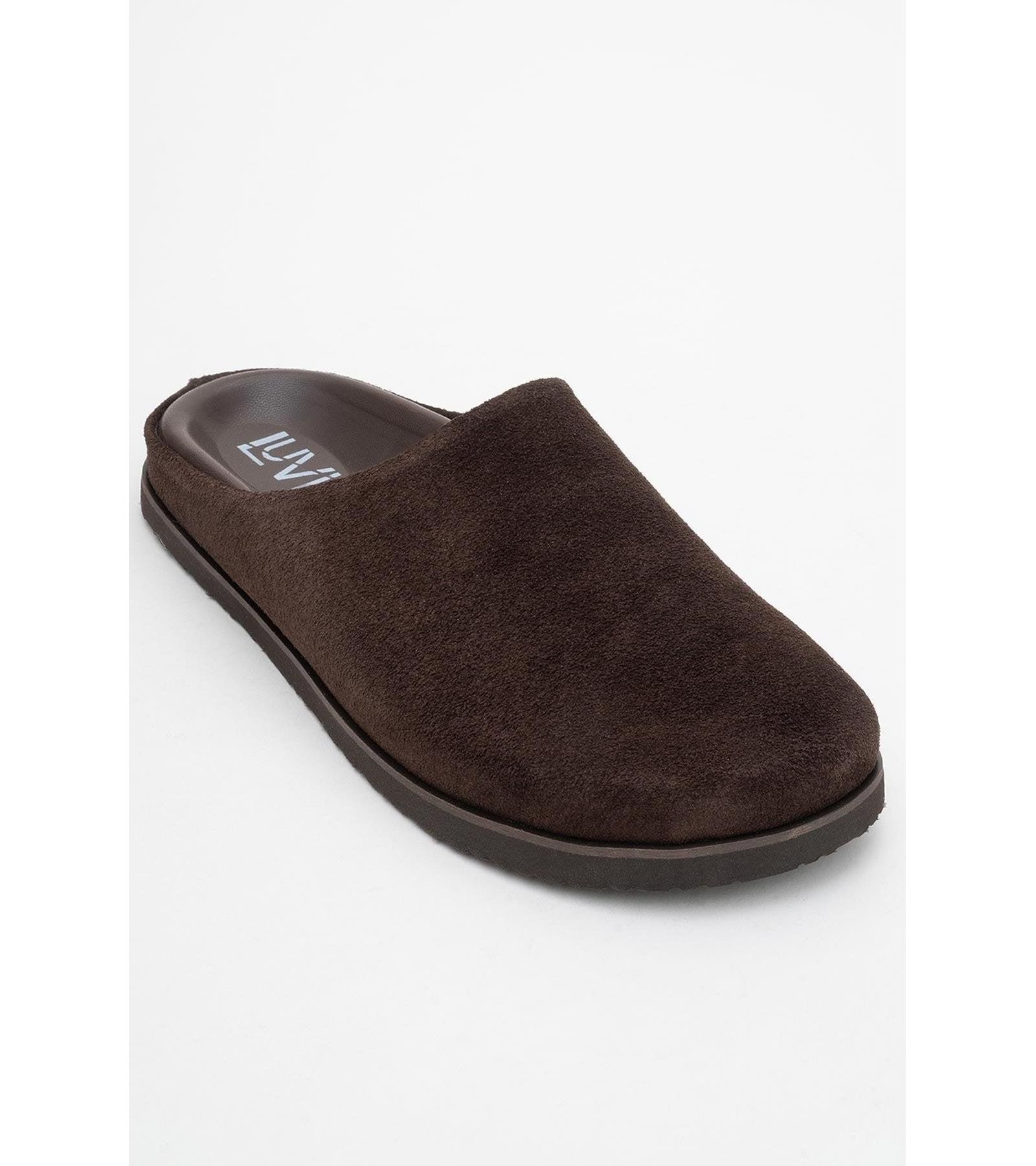 Forever & Always Shoes Space Leather Slide Sandal (Women)