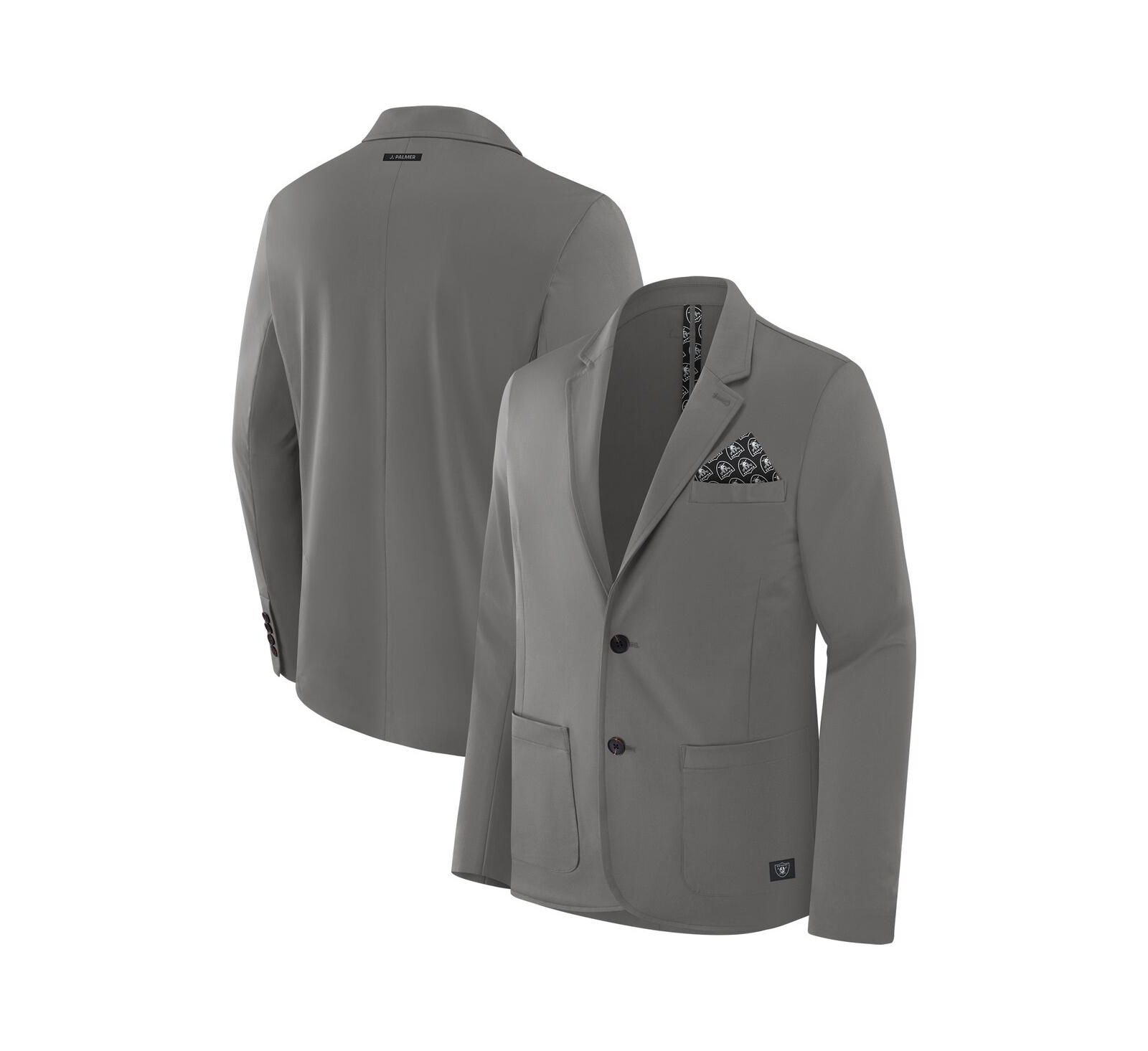 Мужской блейзер J. Palmer Graphite Las Vegas Raiders Man-In-Motion