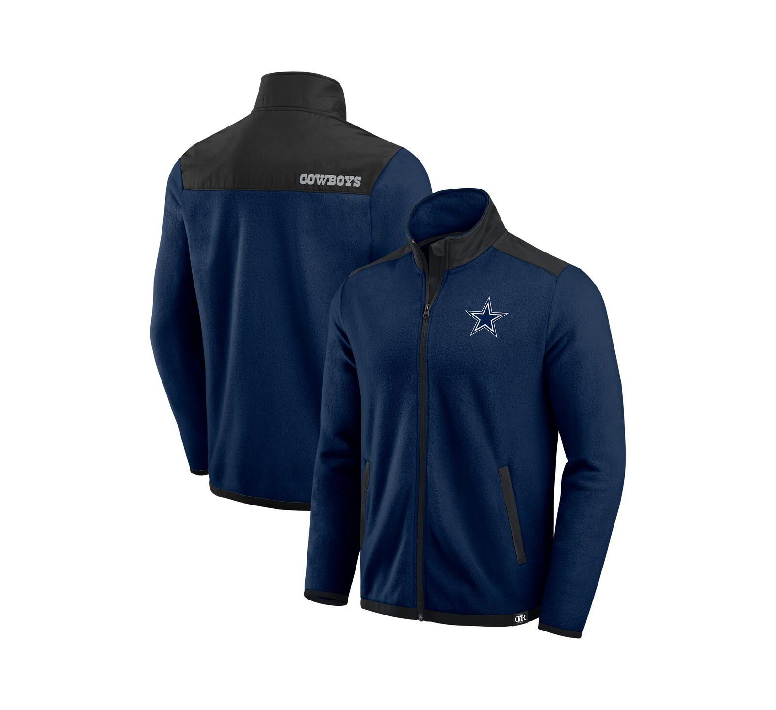 Darius Rucker Collection by Fanatics Men's Navy Dallas Cowboys Color Block Polar Fleece Full-Zip Jacket