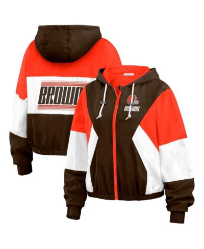 Женская ветровка WEAR by Erin Andrews Cleveland Browns Color Block Full-Zip