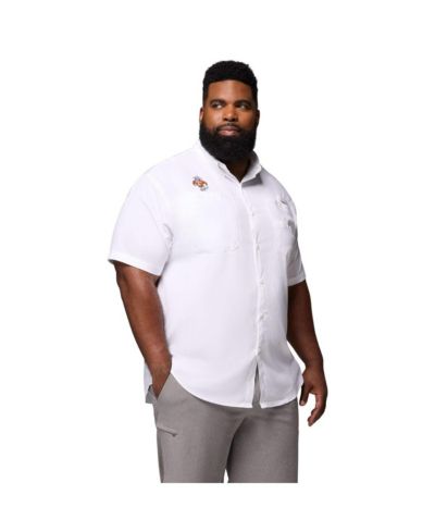Рубашка Columbia Мужская White Tennessee Volunteers Big & Tall Tamiami Omni-Shade Button-Down