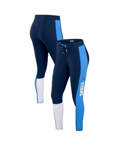 WEAR by Erin Andrews Женские леггинсы Tennessee Titans Color-Block, темно-синие/светло-голубые