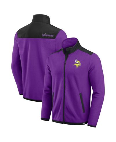 Мужская флисовая куртка на молнии Darius Rucker Collection by Fanatics, фиолетовая, с цветовым блоком, Minnesota Vikings