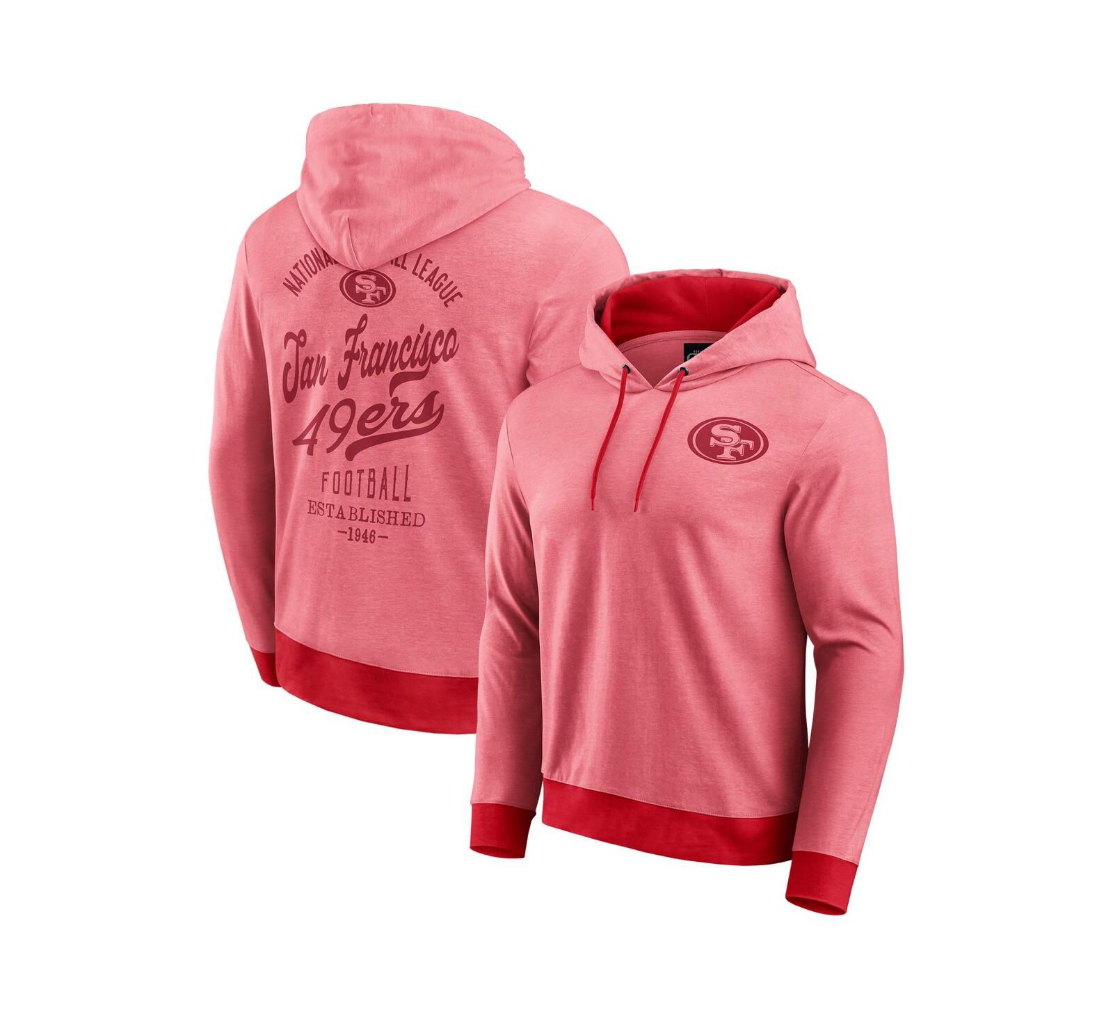 Мужское худи Darius Rucker Collection by Fanatics Scarlet San Francisco 49ers Tonal Knit Pullover