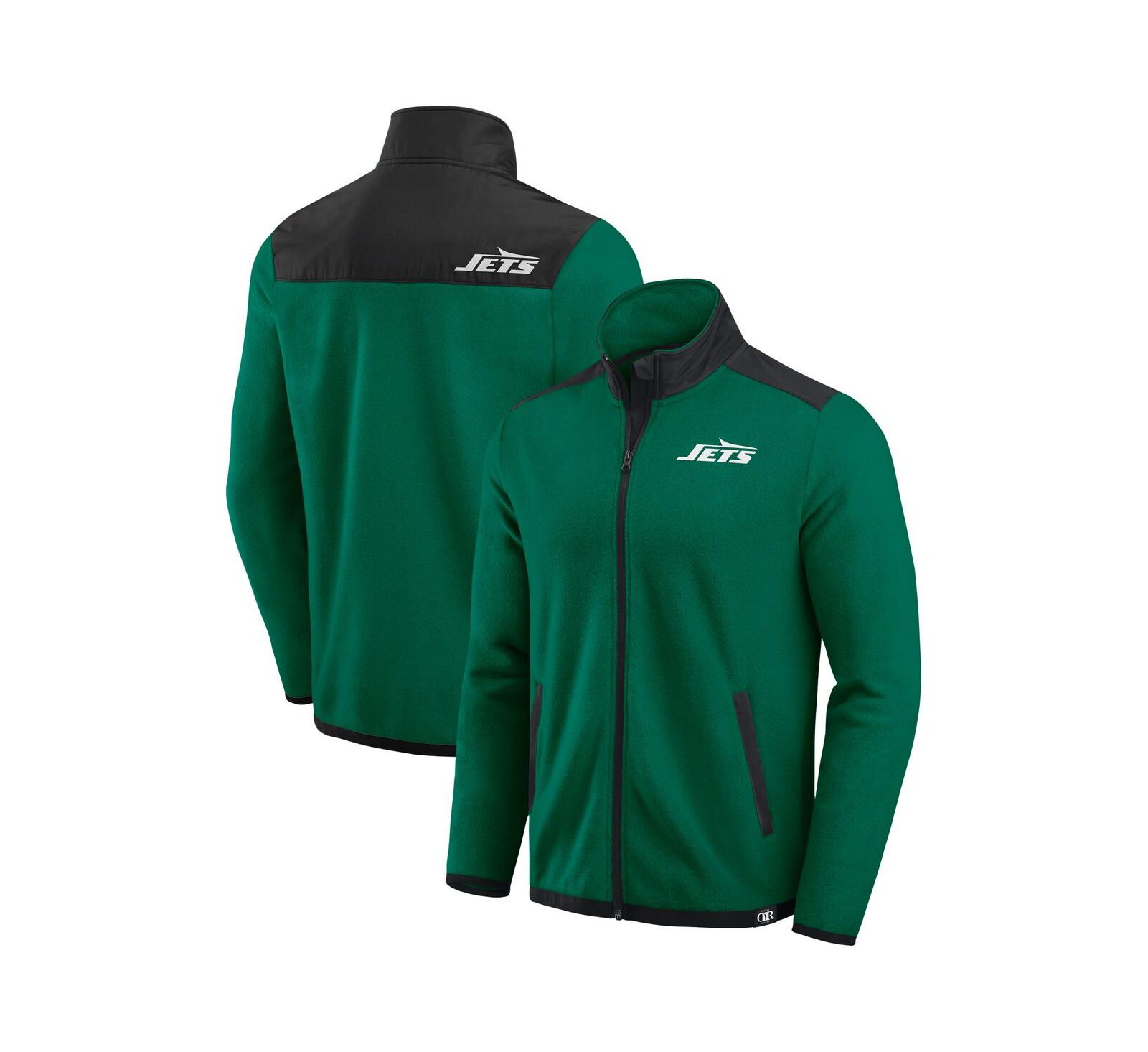 Мужская флисовая куртка Fanatics Darius Rucker Collection Green New York Jets Color Block Polar Fleece Full-Zip
