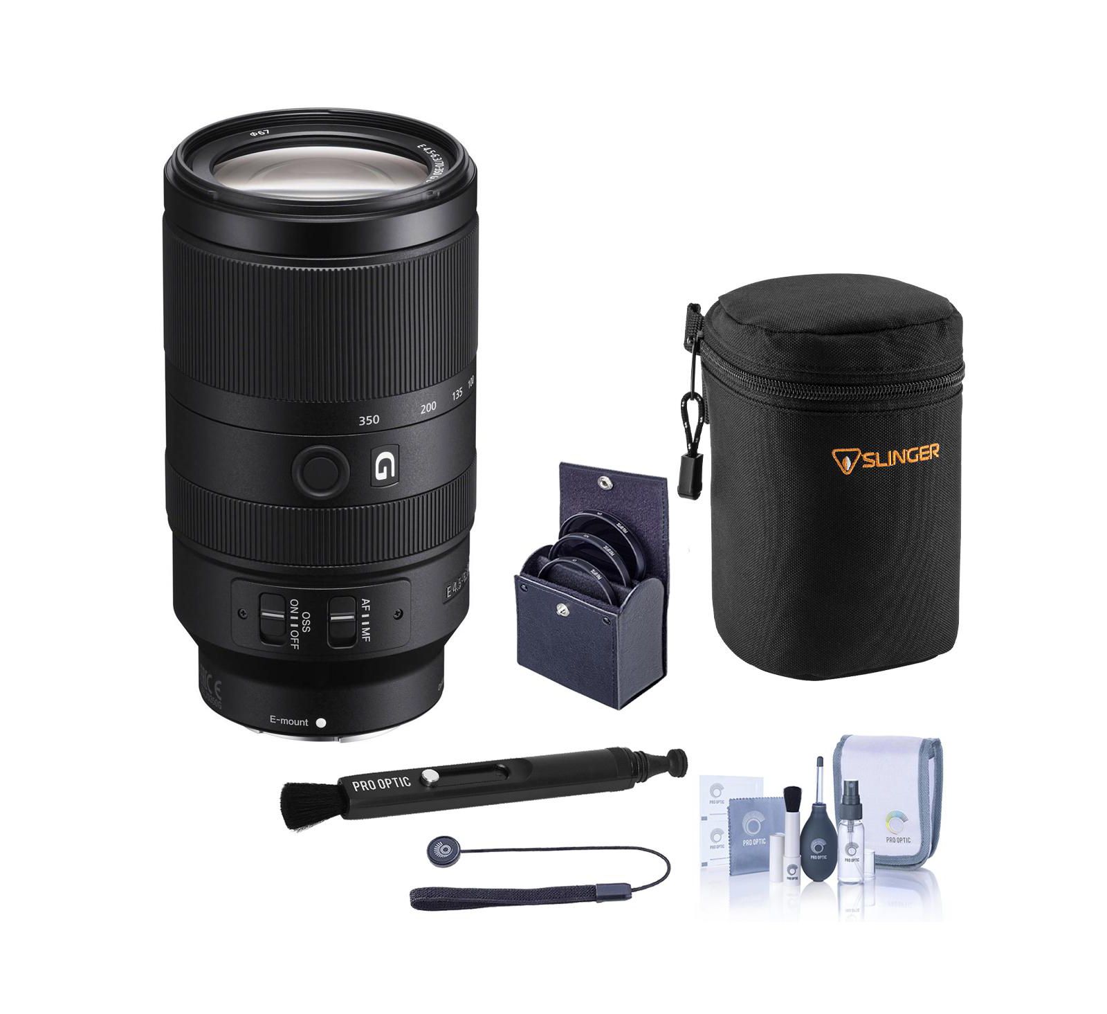 Sony E 70-350mm f/4.5-6.3 G OSS Lens, Bundle with Included Value