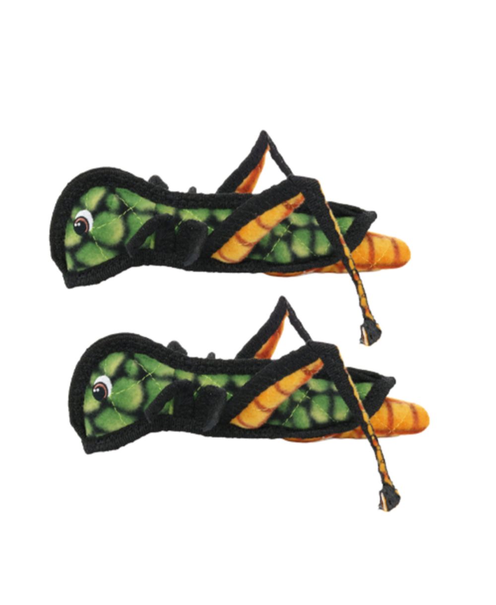 Tuffy Bug Grasshopper 2 Pack, Durable Plush Dog Toy