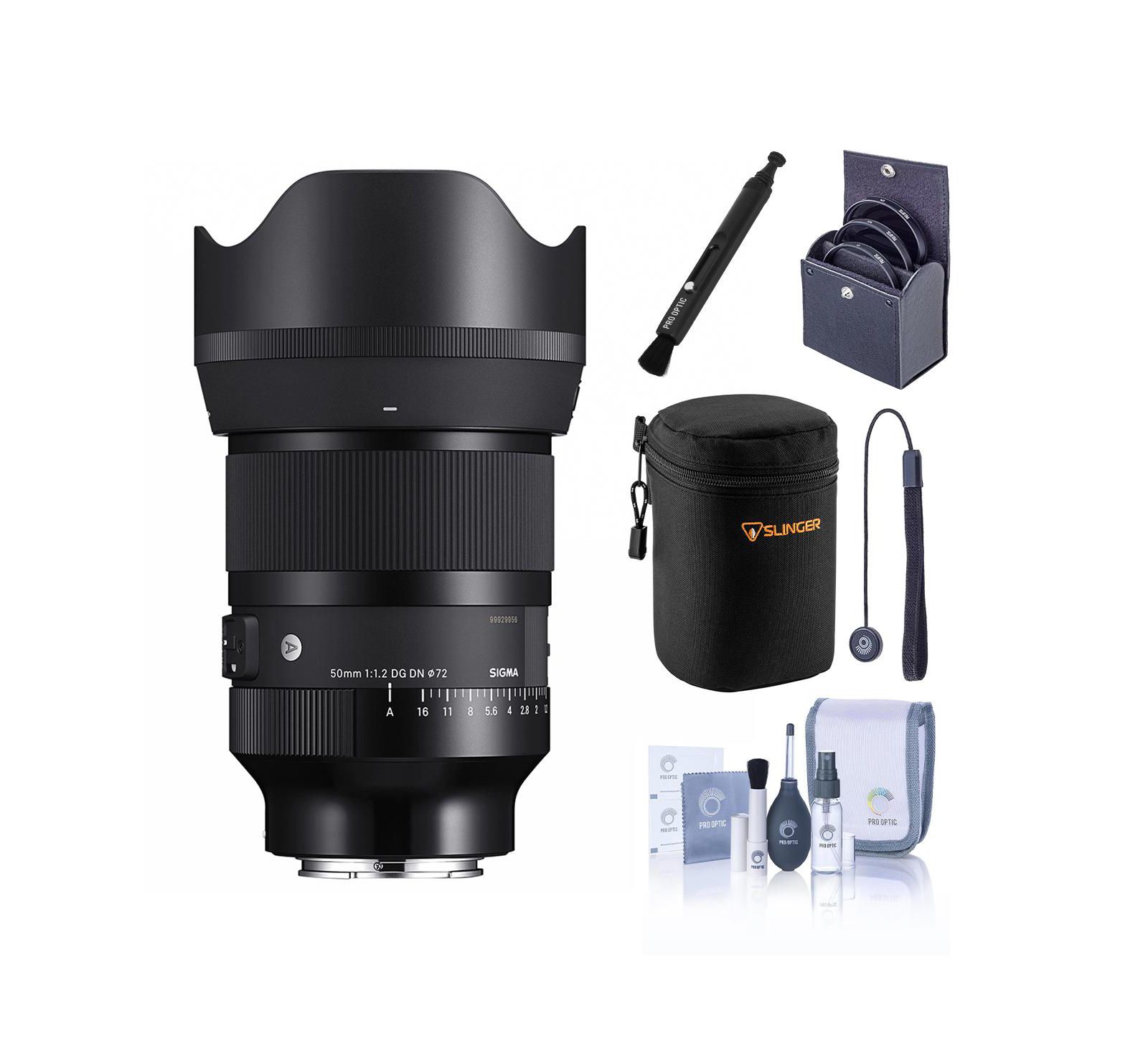 Sigma 50mm f/1.2 DG DN Art Lens for Sony E, Bundle with Included Value