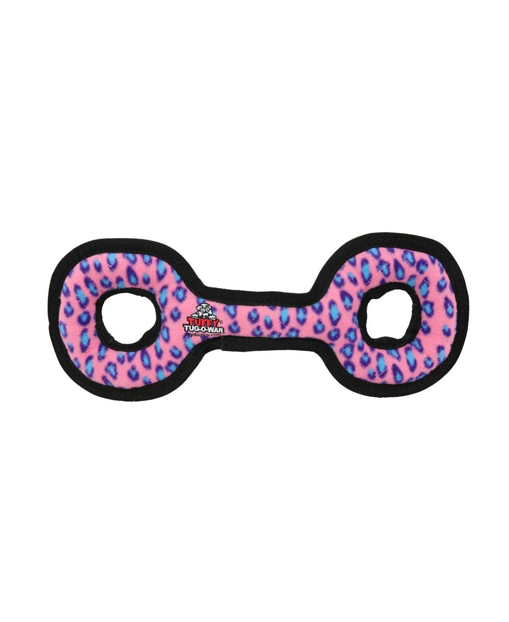 Игрушка для собак Tuffy Medium Tug-O-War Pink Leopard, прочный мягкий пищалка