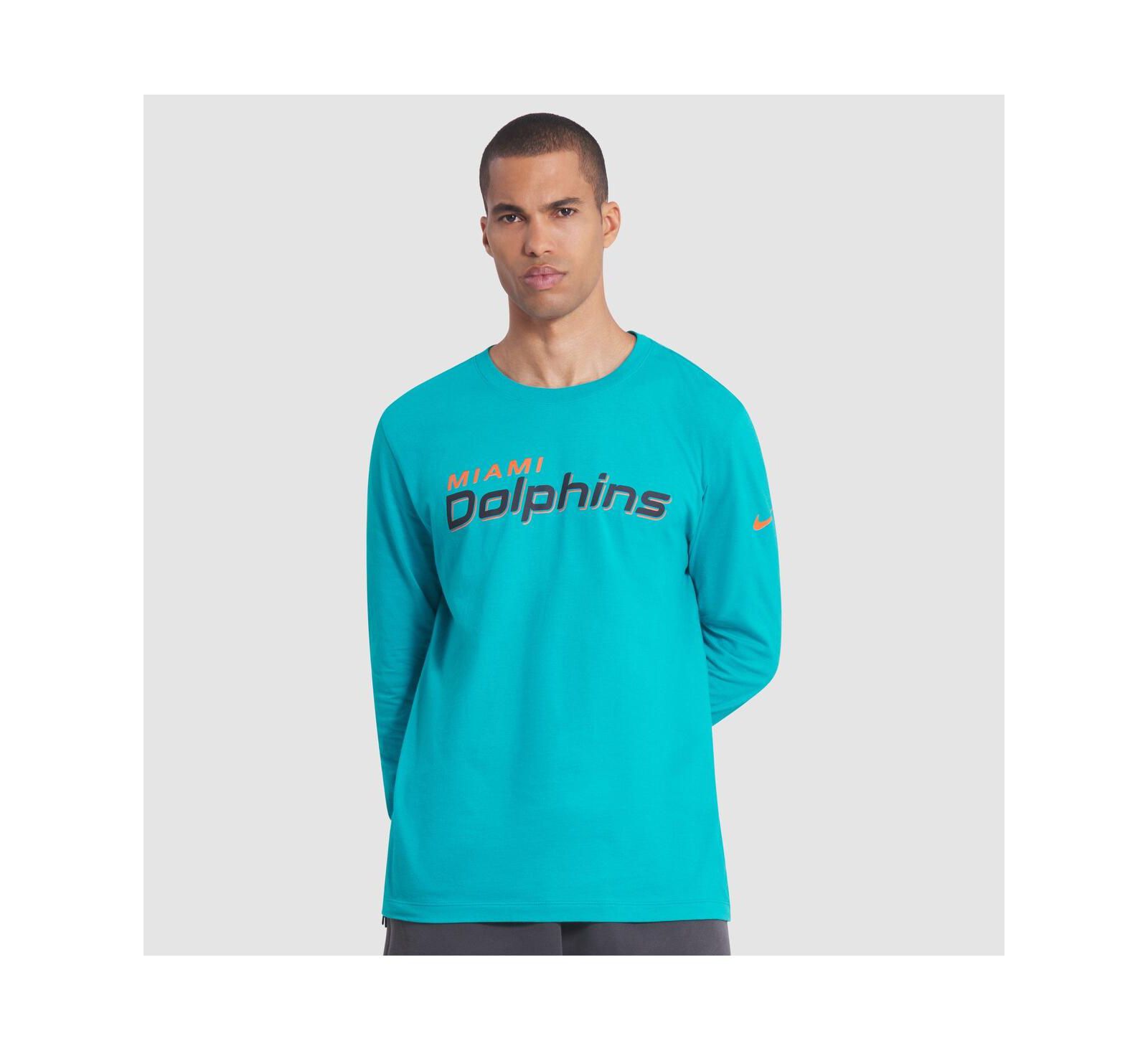 Мужская футболка Nike Turbo green Miami Dolphins 2025 Rivalries Collection Essential Long Sleeve