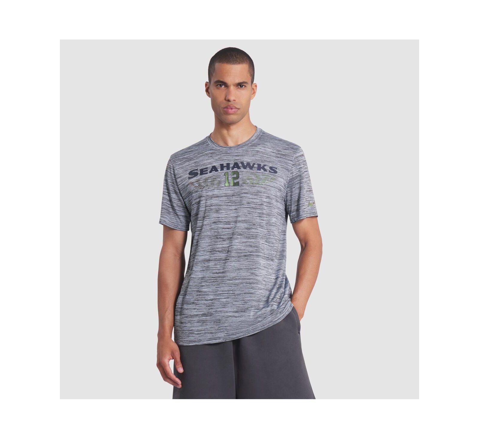 Nike Men's Wolf Gray Seattle Seahawks 2025 Rivalries Collection Sideline Velocity Dri-FIT T-Shirt