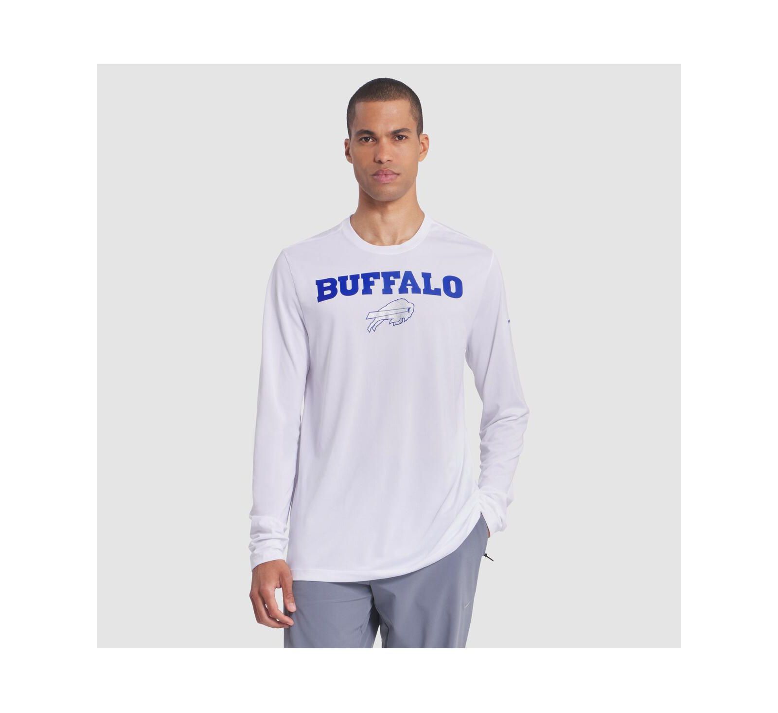 Nike Men's White Buffalo Bills 2025 Rivalries Collection Sideline Legend Dri-FIT Long Sleeve T-Shirt