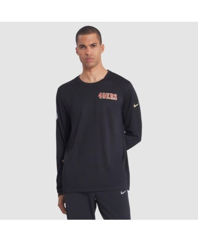 Мужская футболка Nike Black San Francisco 49ers 2025 Rivalries Collection Sideline Legend Dri-FIT с длинным рукавом