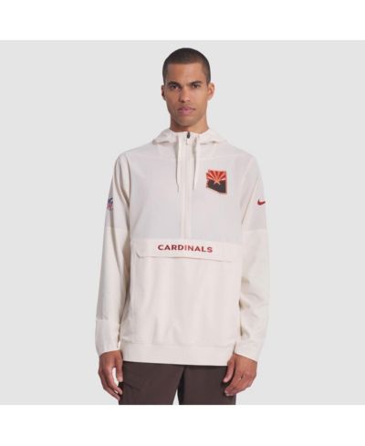 Мужская ветровка Nike Natural Arizona Cardinals 2025 Rivalries Collection Sideline Anorak Half-Zip Hoodie