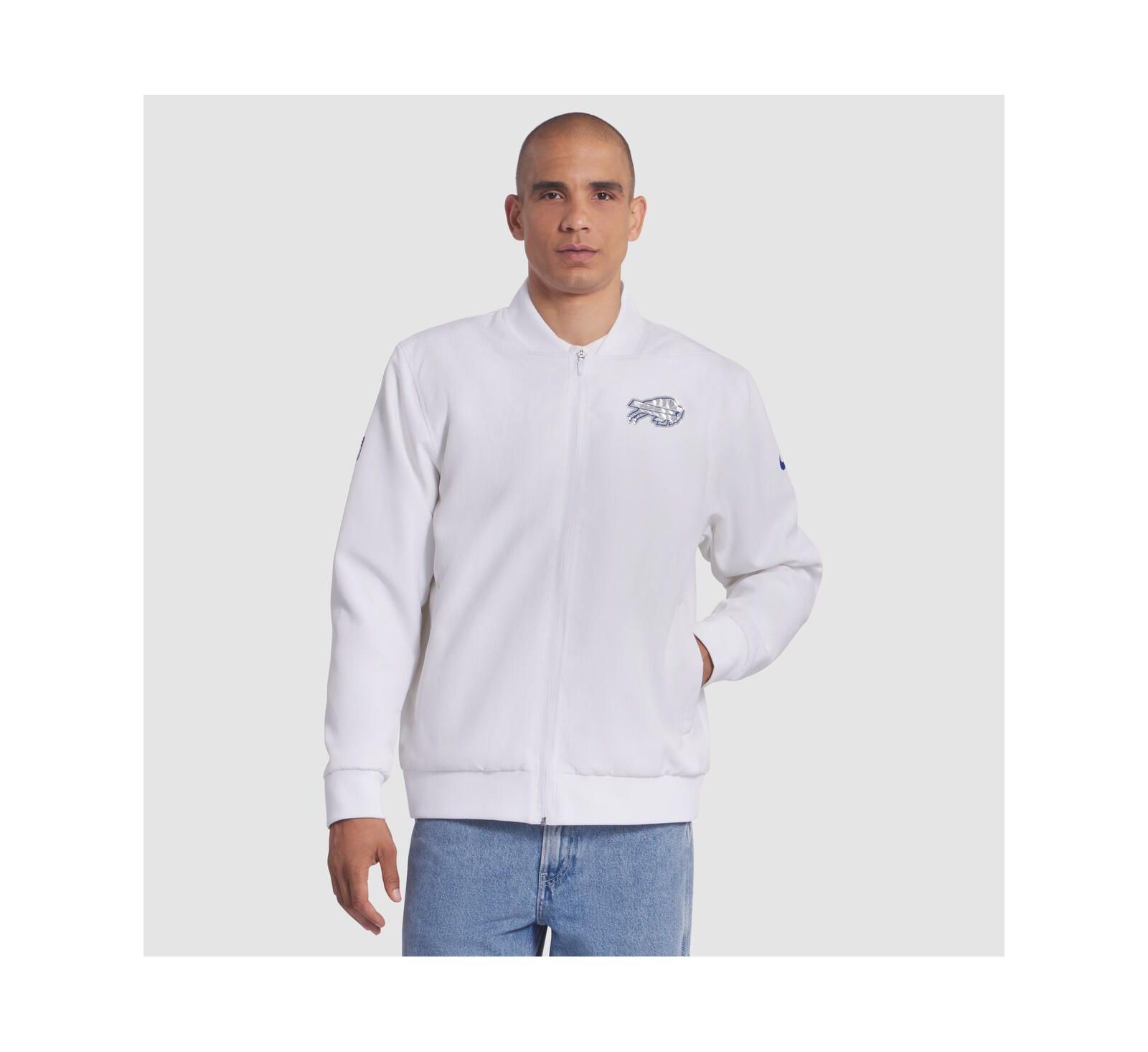Мужская куртка-бомбер Nike White Buffalo Bills 2025 Rivalries Collection Sideline Full-Zip