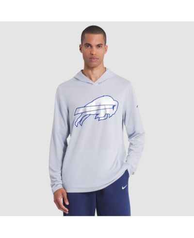 Мужское худи-футболка Nike Silver Buffalo Bills 2025 Rivalries Collection Sideline Dri-FIT Long Sleeve