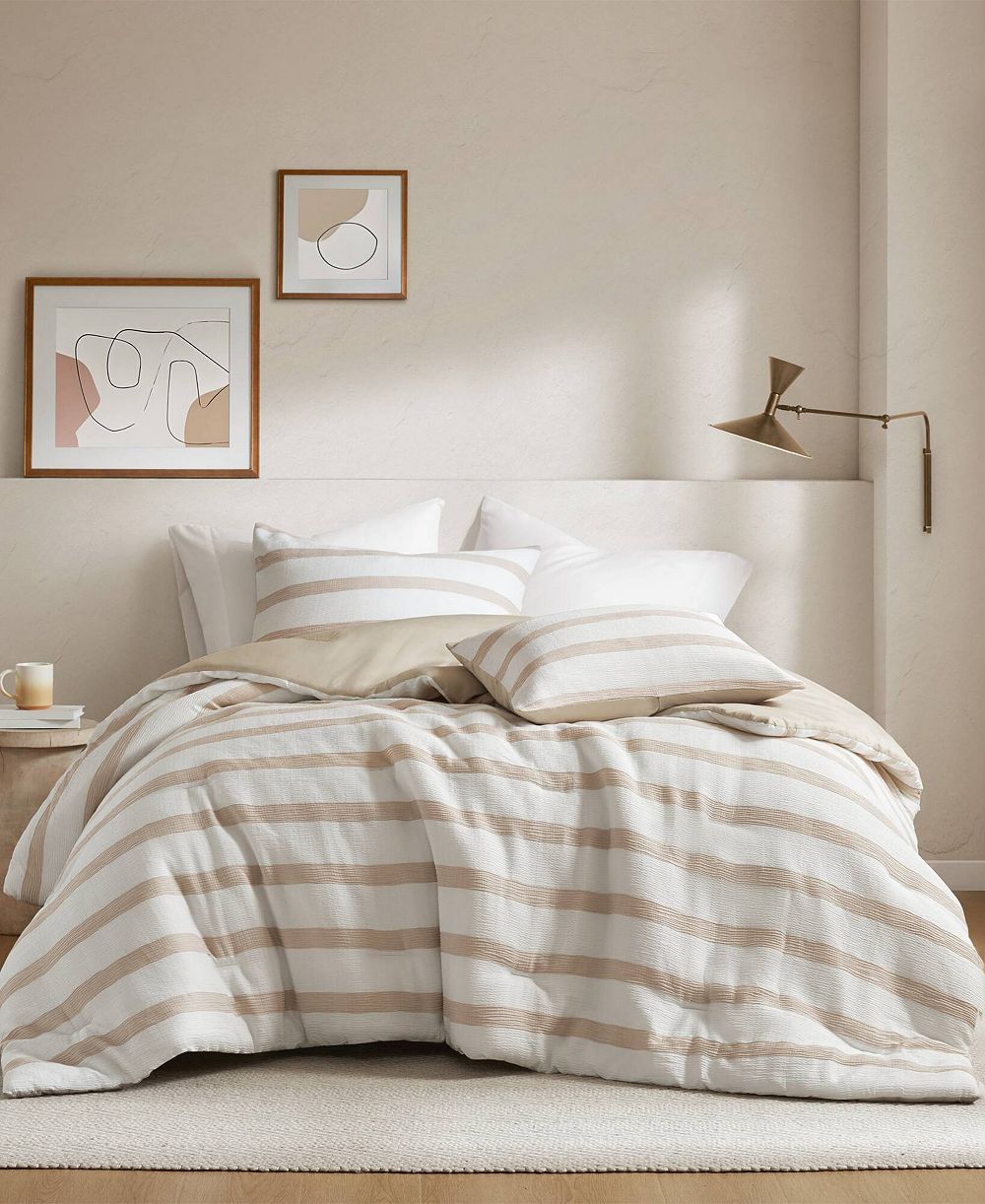 Комплект из 3 предметов 510 Design Merritt Yarn-Dyed Striped Comforter, Full/Queen