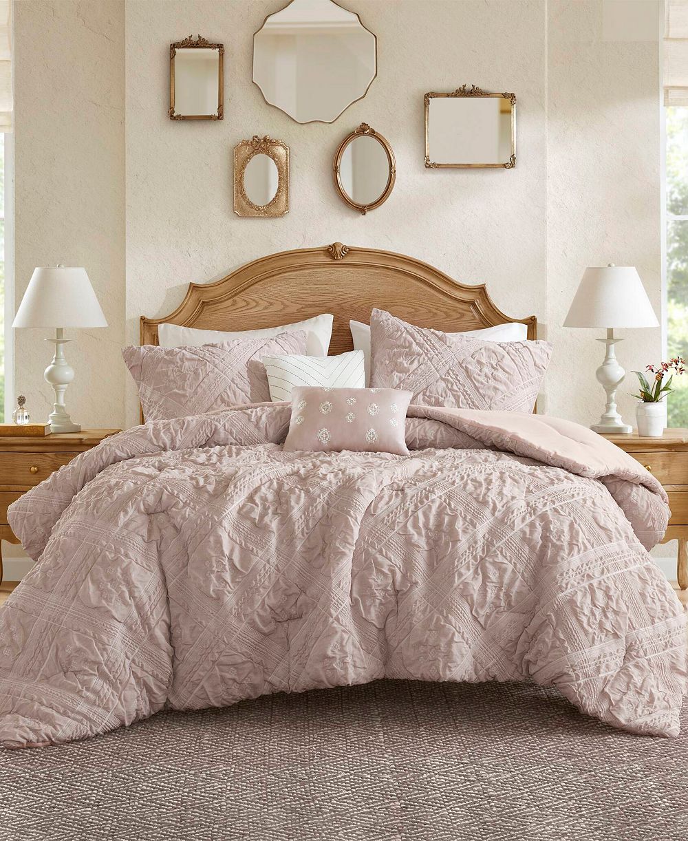 Комплект из 5 покрывал Madison Park Mona Sculpted Jacquard, Full/Queen