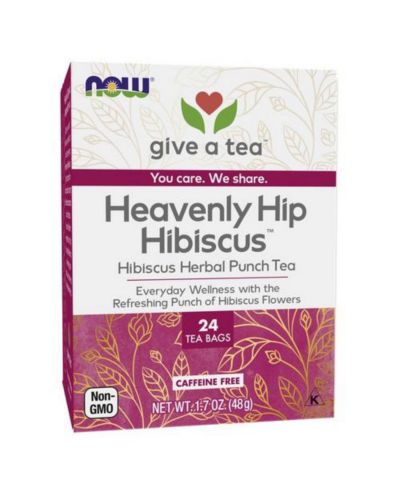 NOW Foods Heavenly Hip Hibiscus Tea Bags, 24 пакетика