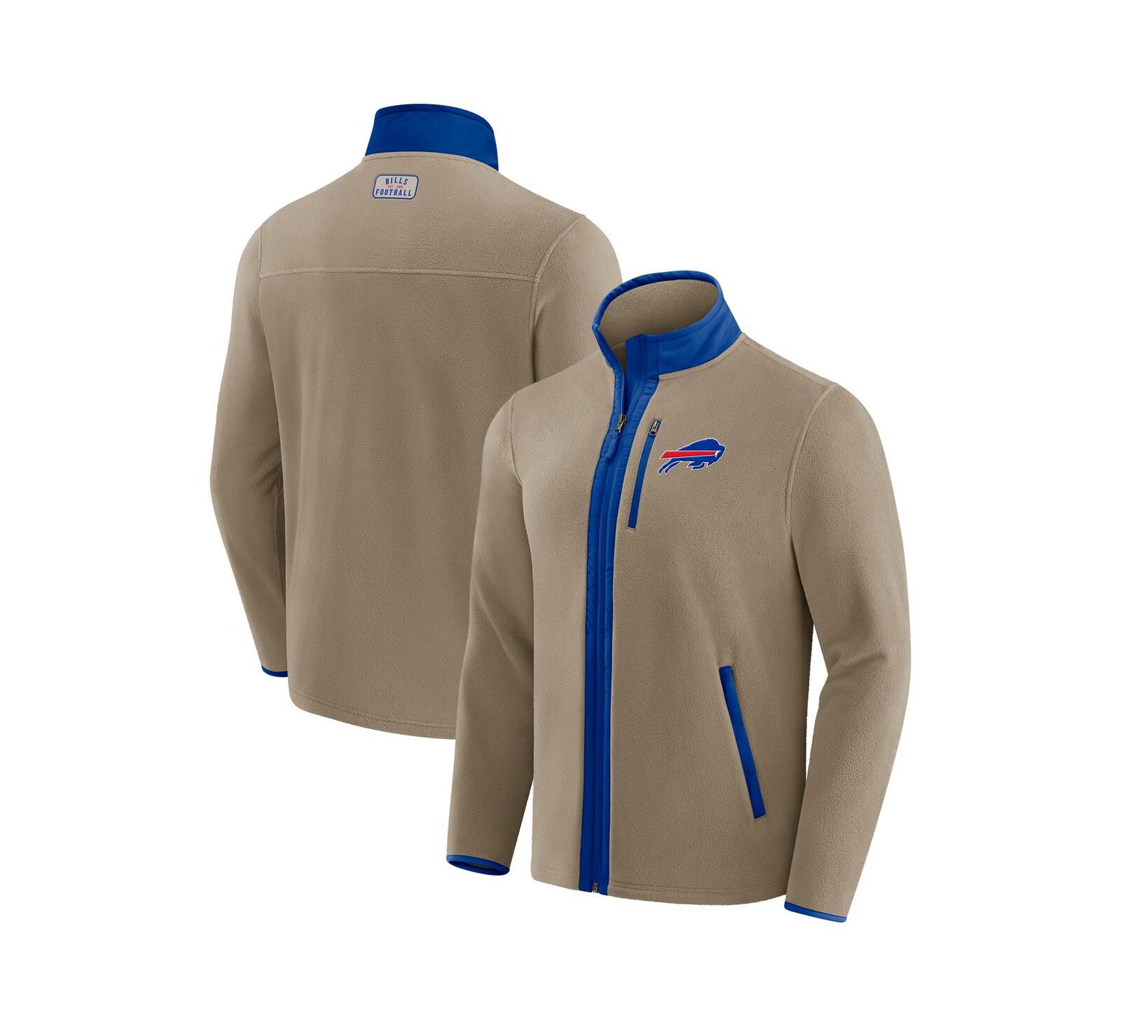 Куртка Fanatics Darius Rucker Collection x NFL Men's Tan Buffalo Bills Heavyweight Polar Fleece Full-Zip