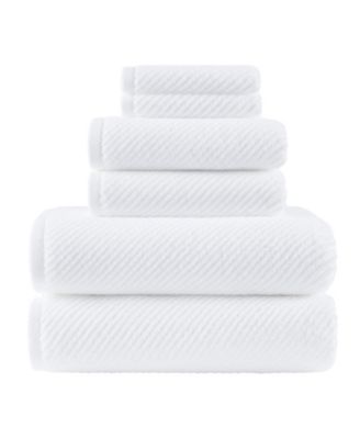 Madison Park Diagonal Ribbed Cotton 6-Pc. Towel Set