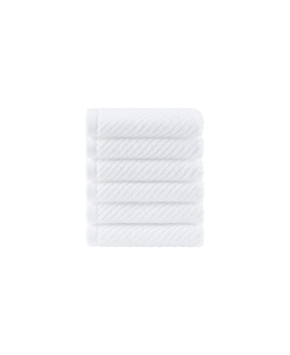 Madison Park Diagonal Ribbed Cotton 6-Pc. Washcloths Set