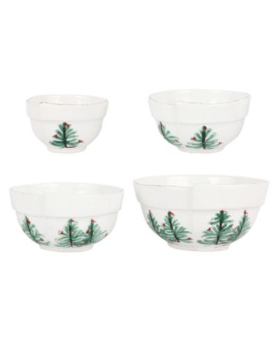 VIETRI Lastra Holiday Assorted Prepping Bowls, Set of 4