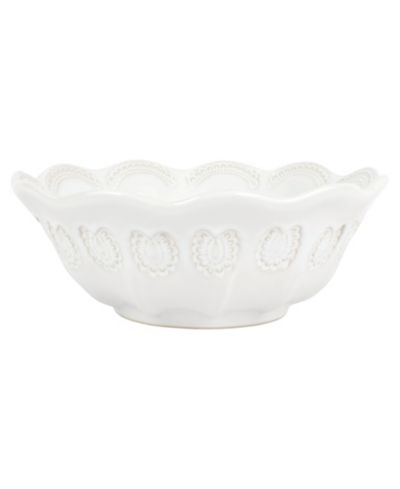VIETRI Incanto Stone White Lace Medium Round Bowl