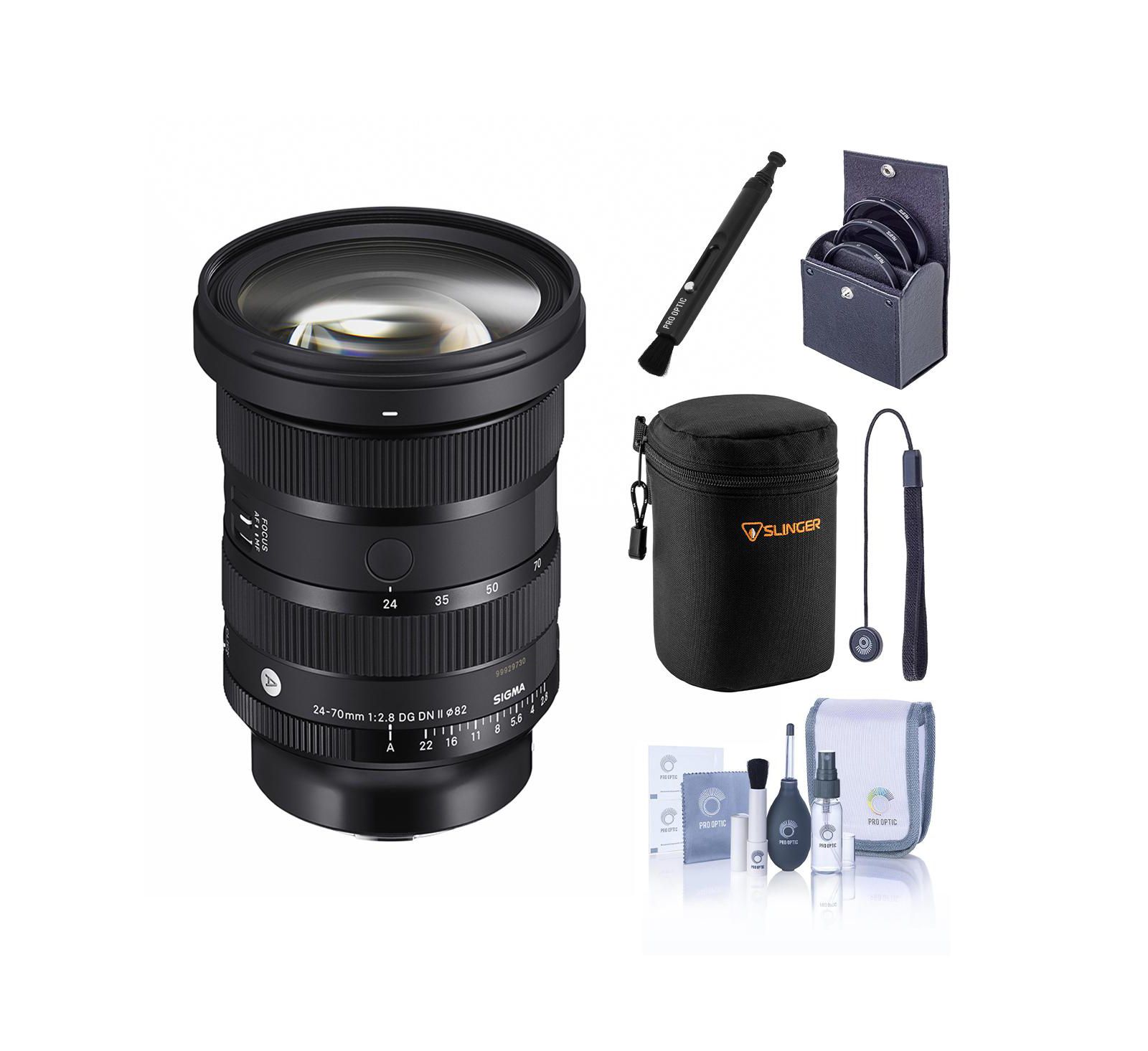 Объектив Sigma 24-70mm f/2.8 DG DN II Art для L Mount, комплект с фильтром 82mm, мягким кейсом, очистителем и крышкой