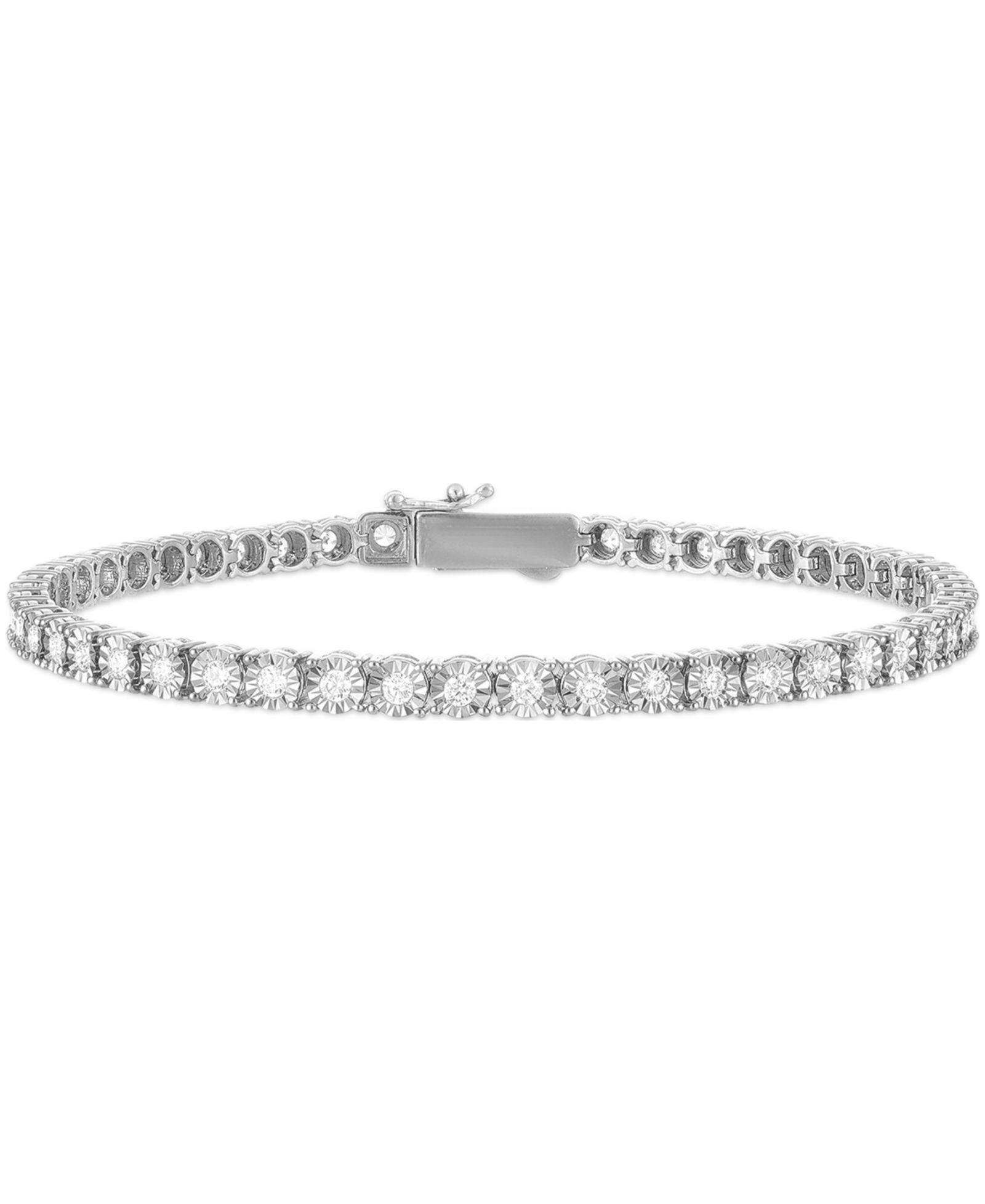 Мужской браслет Esquire Jewelry с выращенным в лаборатории бриллиантом (2 ct. t.w.) из Sterling Silver