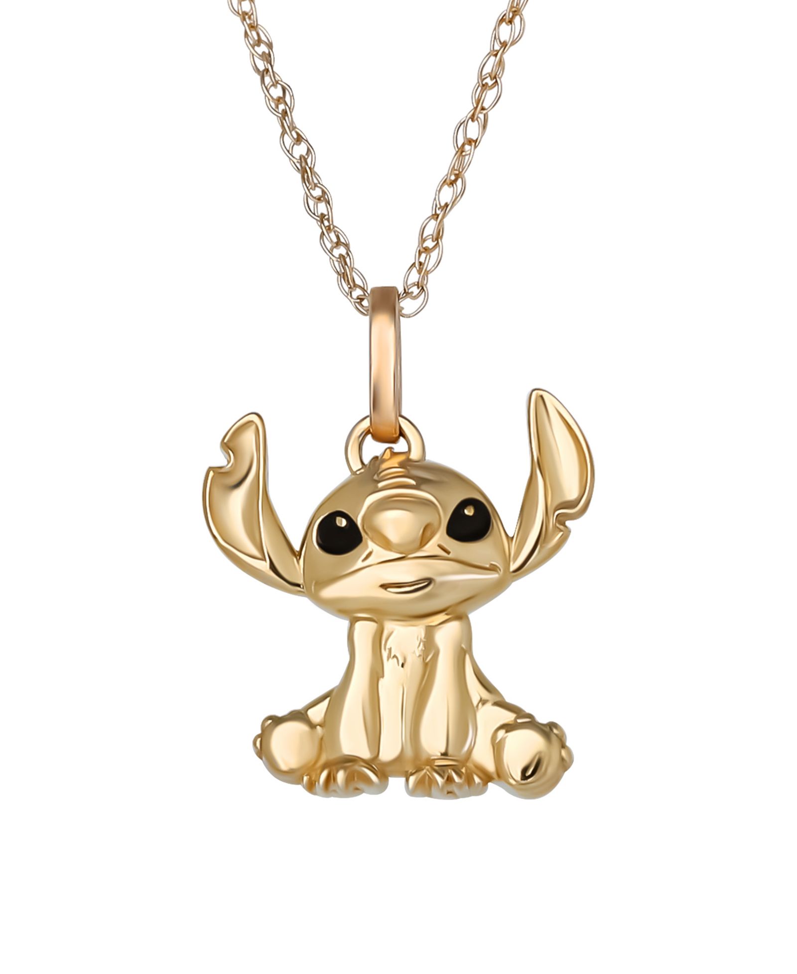Disney Stitch Pendant Necklace in 10k Yellow Gold