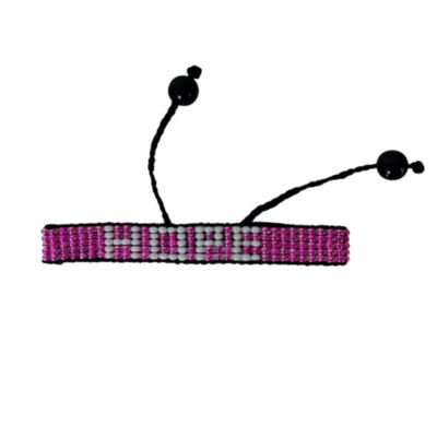 Браслет SAWA SAWA Handmade Beaded Pink with White HOPE