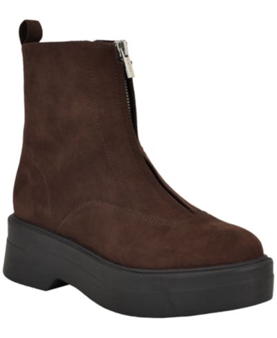 Calvin Klein Women's Rivin Front Zip Platform Booties