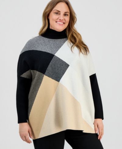 Jones New York Plus Size Turtleneck Pullover Sweater