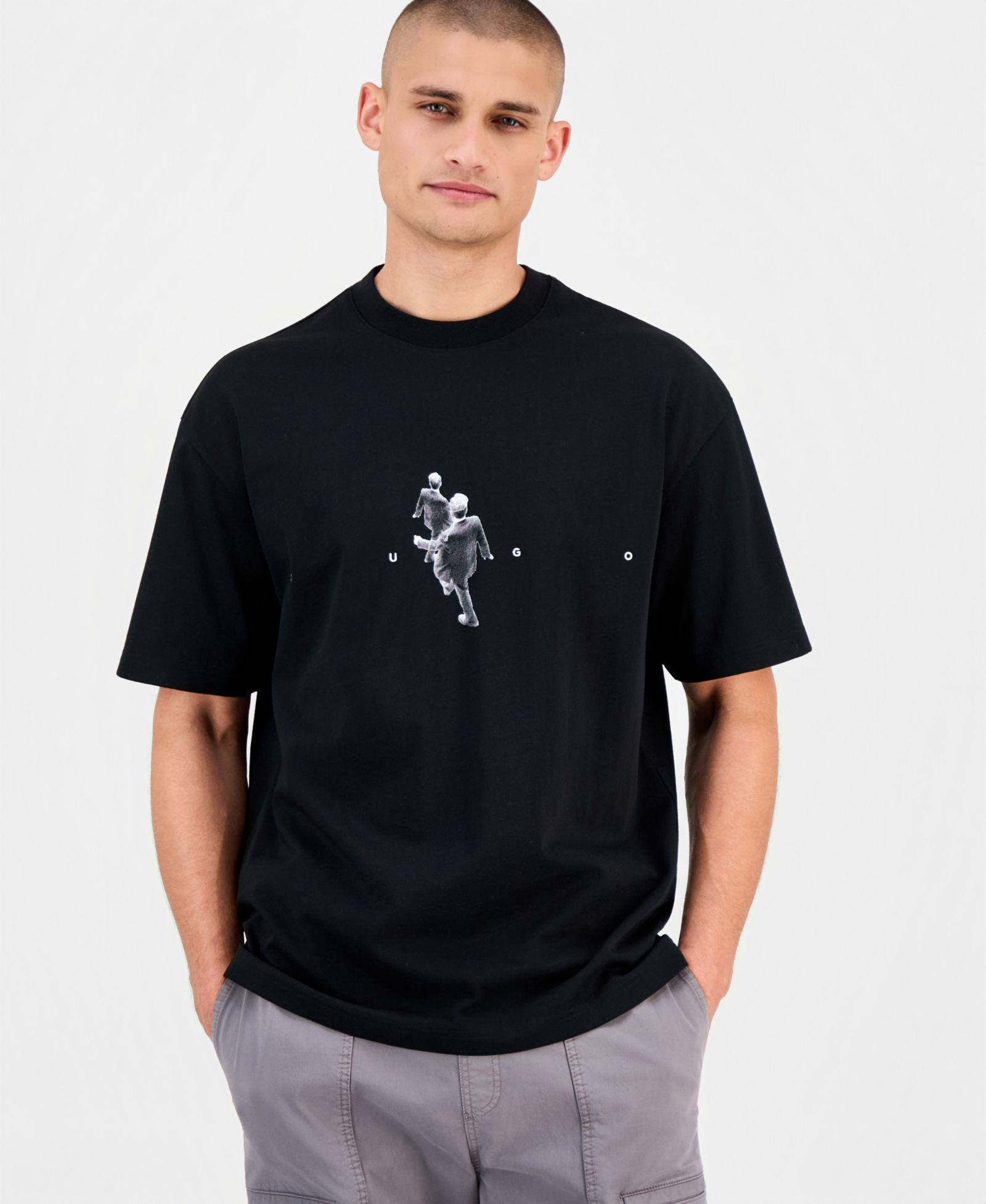 HUGO by Hugo Boss Men's Dollo Short-Sleeve Logo Graphic Crewneck T-Shirt