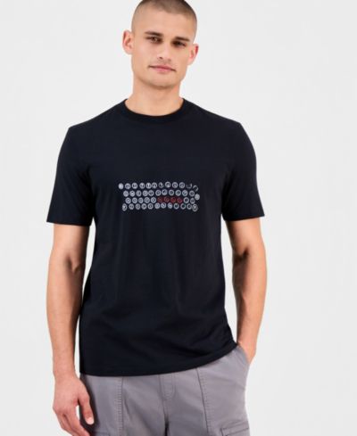 Hugo by Hugo Boss Men's Deyss Short-Sleeve Keyboard Logo Graphic Crewneck T-Shirt