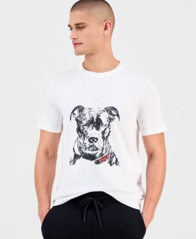Hugo by Hugo Boss Men's Dubrox Short-Sleeve Dog Graphic Crewneck T-Shirt