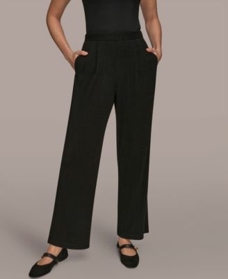 Женские брюки Donna Karan Weekend с высокой посадкой и плиссировкой