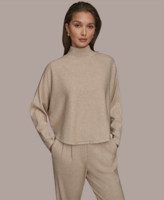 Donna Karan Weekend женский пуловер с воротником-воронкой и рукавом долман из мягкой ребристой ткани