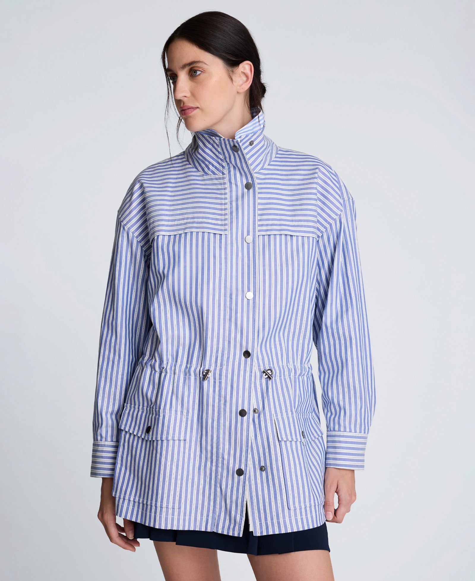 Kenneth Cole Women's Striped Long-Sleeve Jacket