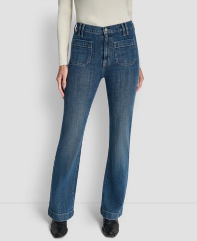 DKNY Jeans женские джинсы с высокой посадкой, расклешенные