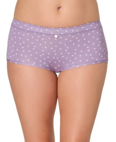 Purple Tossed Heart Print