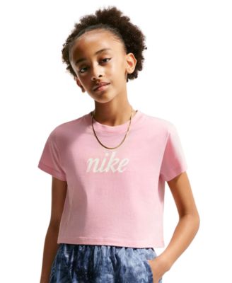 Nike Girls' 7-16 Sportswear Cropped Short-Sleeve T-Shirt