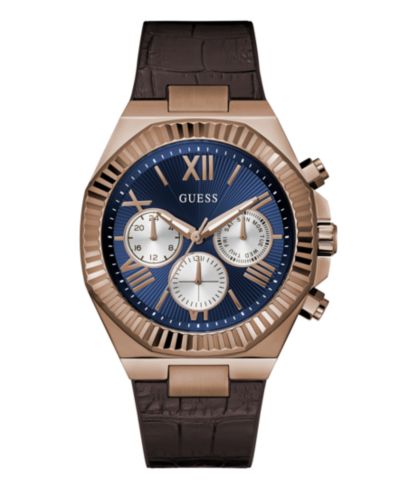 GUESS Men's Brown Multi-Function Watch, 44mm
