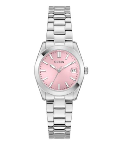Женские аналоговые часы GUESS, 32mm, серебристого цвета