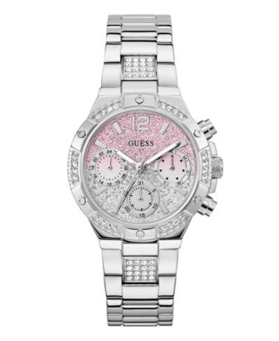 GUESS Women's Silver-Tone Multi-Function Watch, 38mm