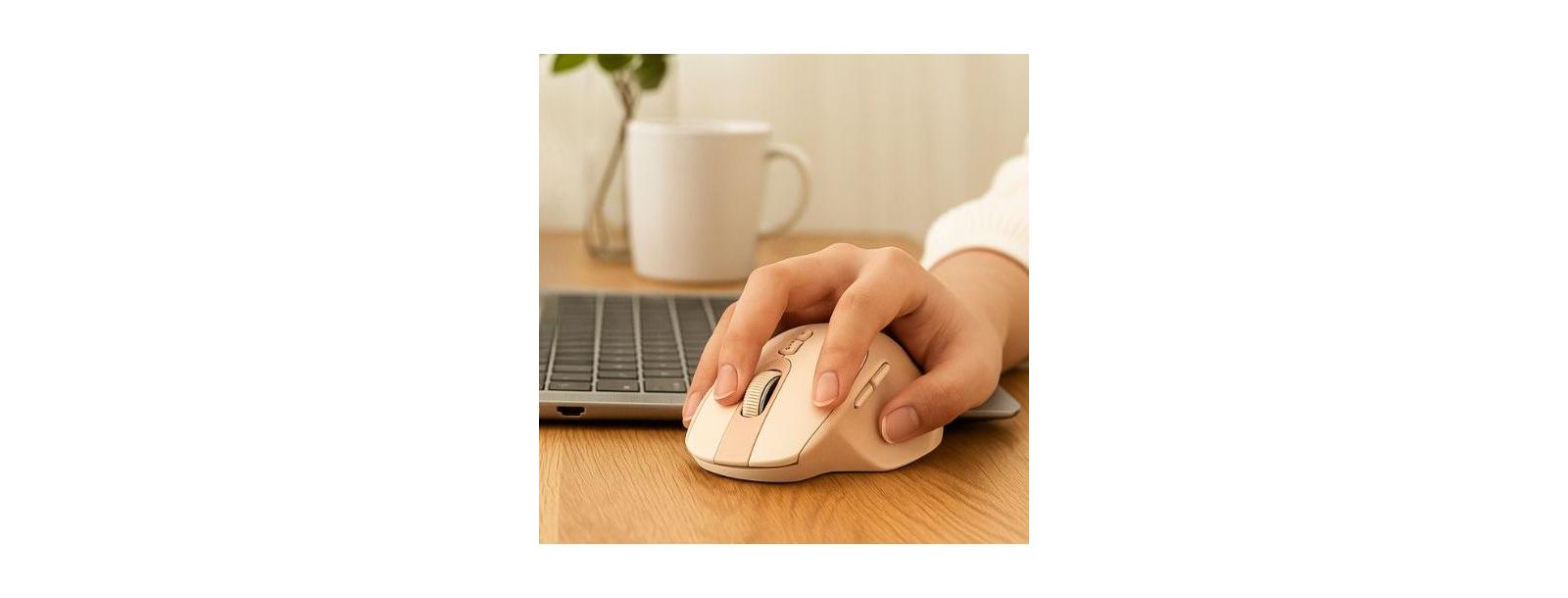 3pexperts Dual-Mode Wireless Rechargeable Mouse for Windows, macOS, Android & iOS